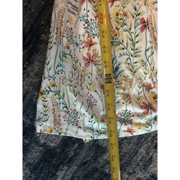 Jason Wu X ELOQUII Dress Drape Front V-Neck White Floral Size 18 Garden Cottage - Picture 5 of 6